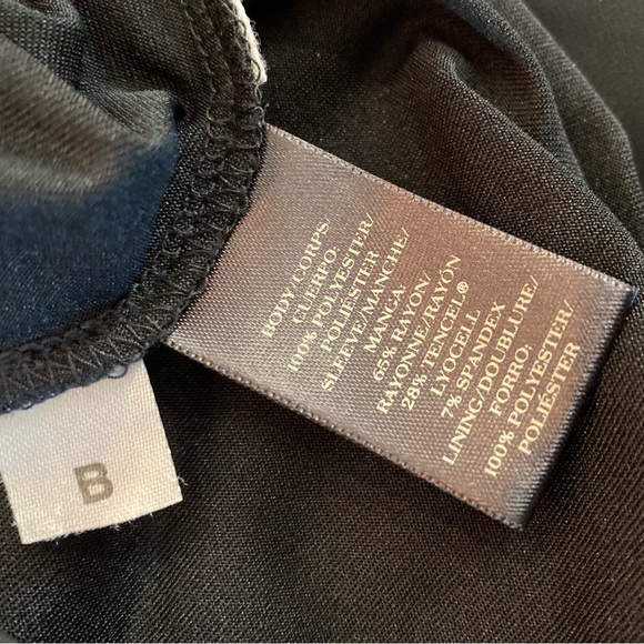 Ann Taylor Multimedia Crossback Blouse Black S - Picture 7 of 7